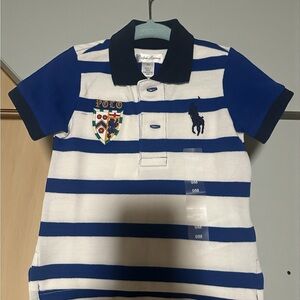 Polo by Ralph Lauren Kids Striped Blue and White Polo Shirt